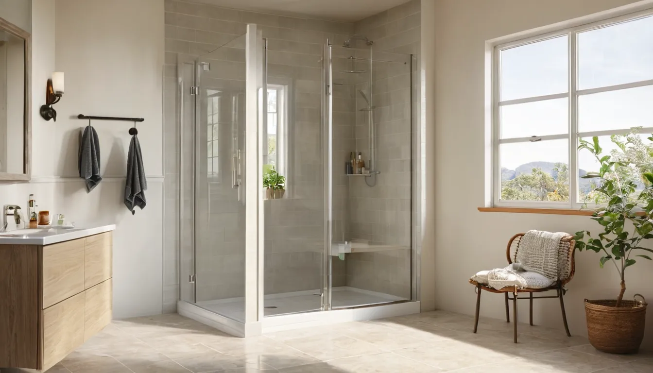 Bright, modern walk-in shower replacing an old bathtub in a home in Marlborough